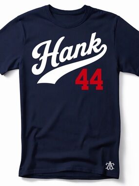 Hank Aaron, Atlanta Braves themed T-Shirt - Adult Unisex & Youth Sizes